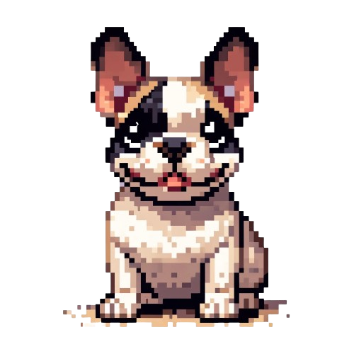 Pixel Art French Bulldog