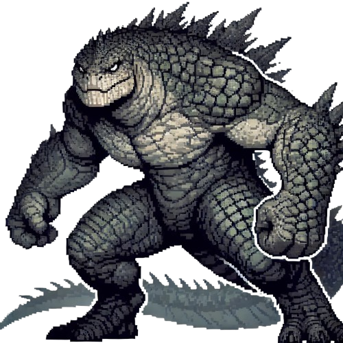 Pixel Art Godzilla