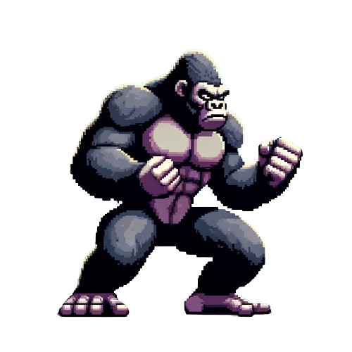 Pixel Art Fighting Gorilla