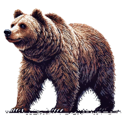 Grizzly Bear Pixel Art