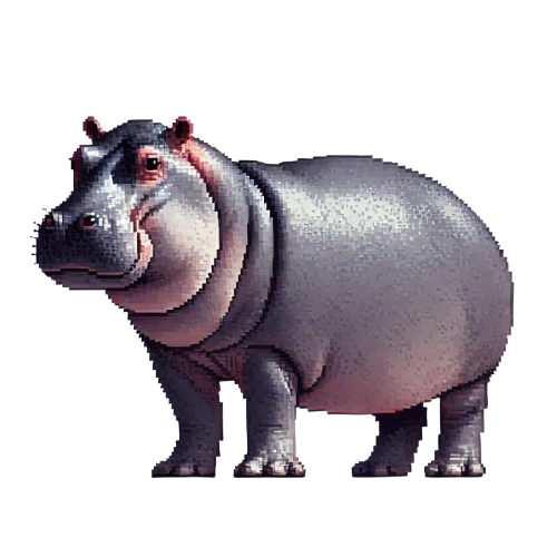 Hippo Pixel Art