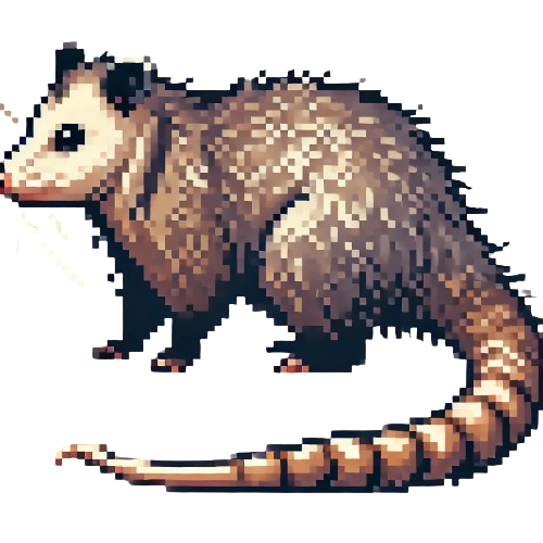 Opossum Pixel Art