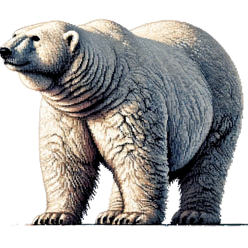 Pixelated Polar Bear