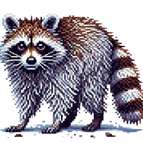 Pixel Art Raccoon